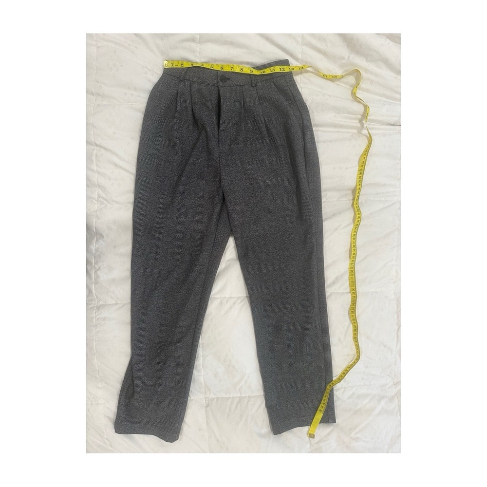 Reformation Grey Plaid Pants 0